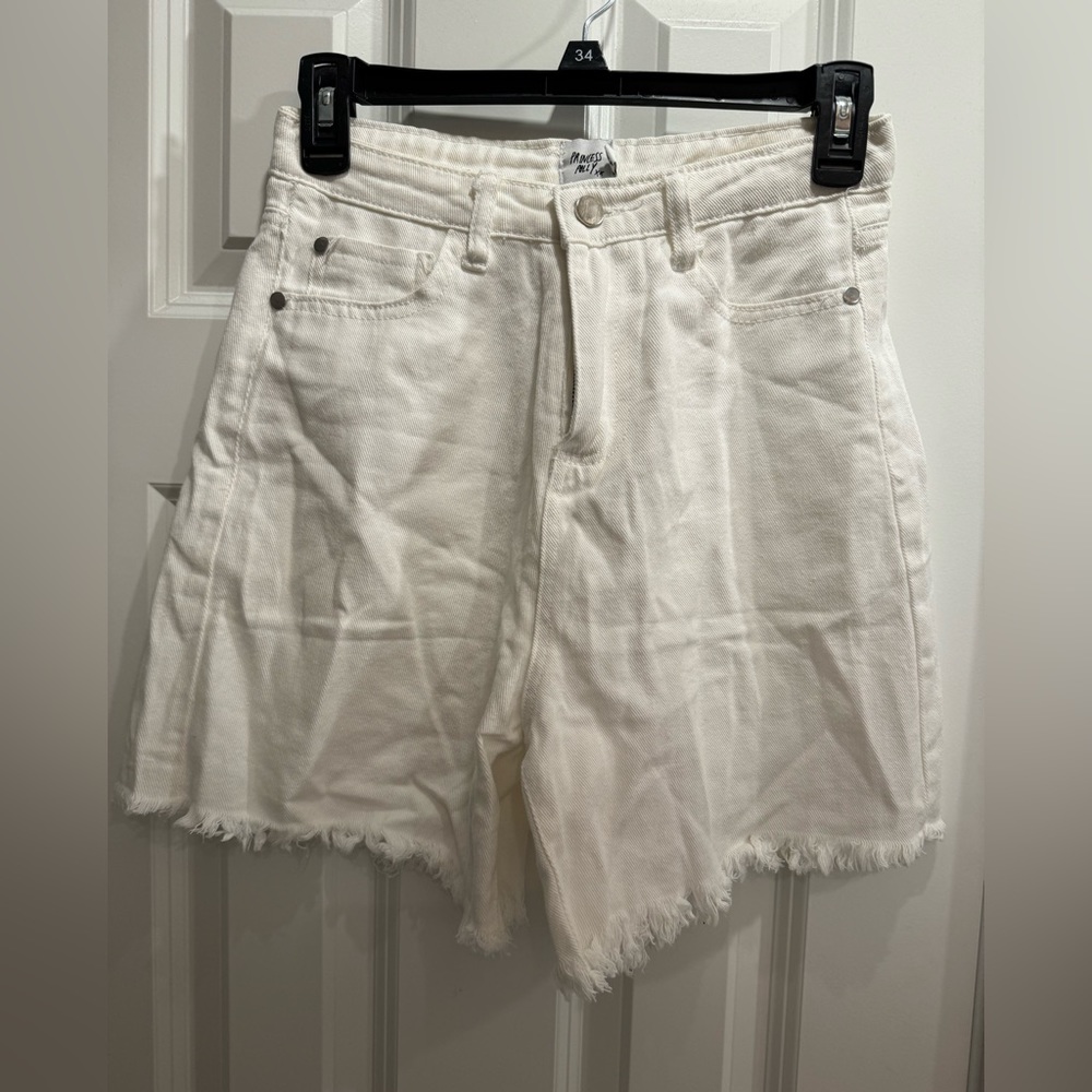 Princess Polly White Jean Shorts